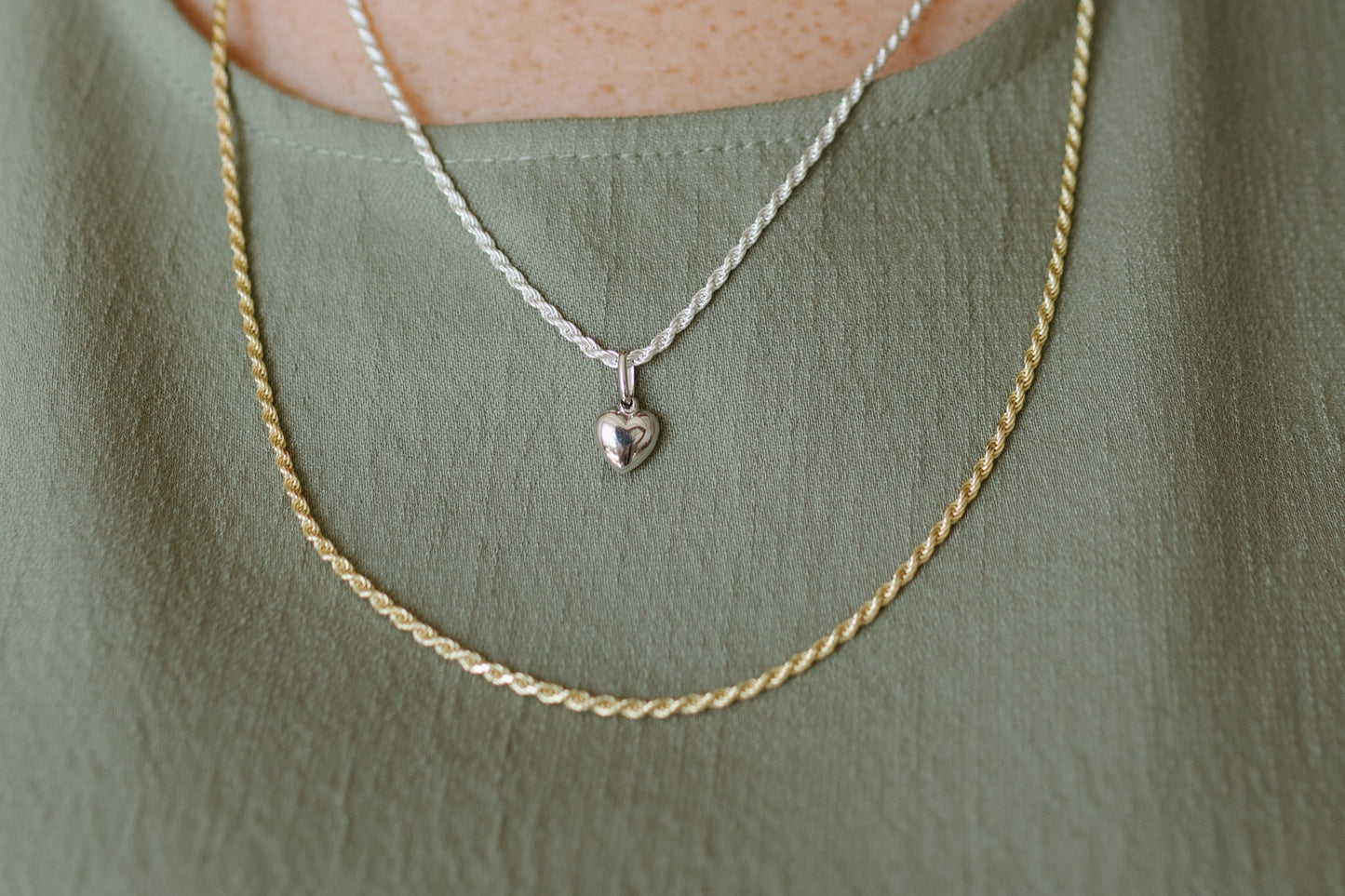 Puffed Heart Pendant