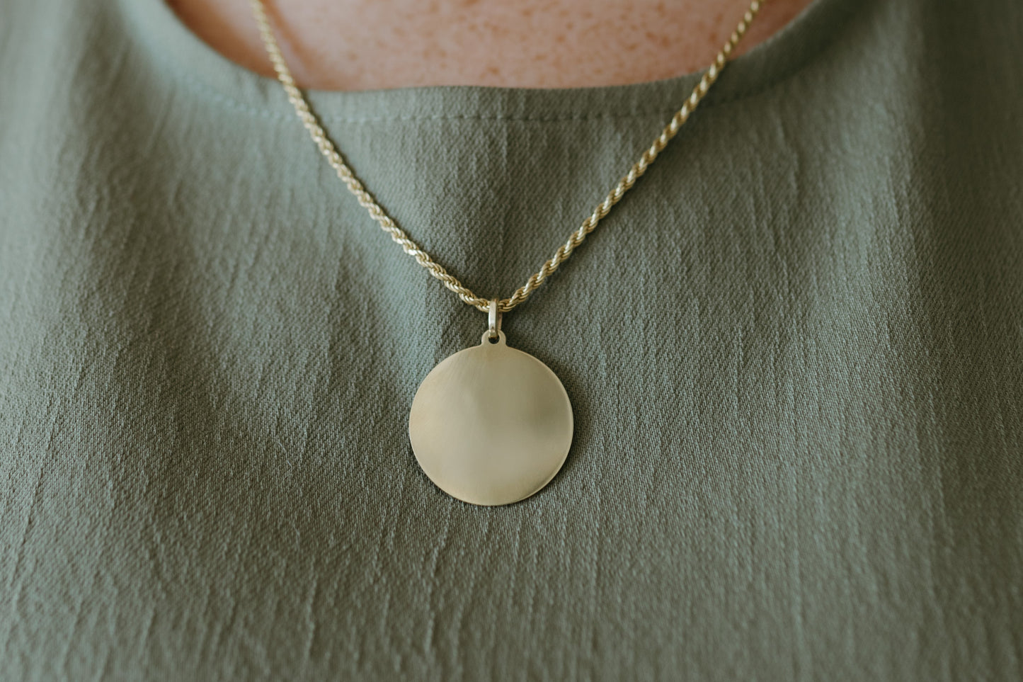 Engravable Circle Pendant