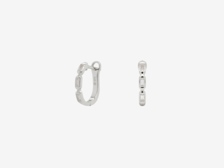 Emerald Cut Hoops