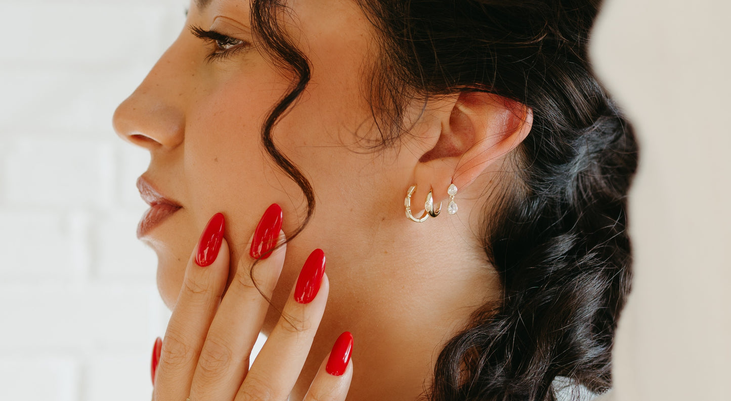 Emerald Cut Hoops - FINAL SALE