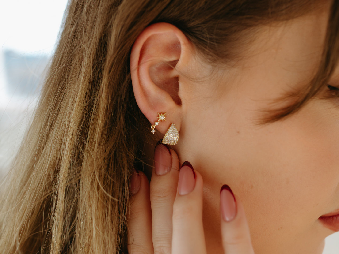 Pavé Chevron Studs