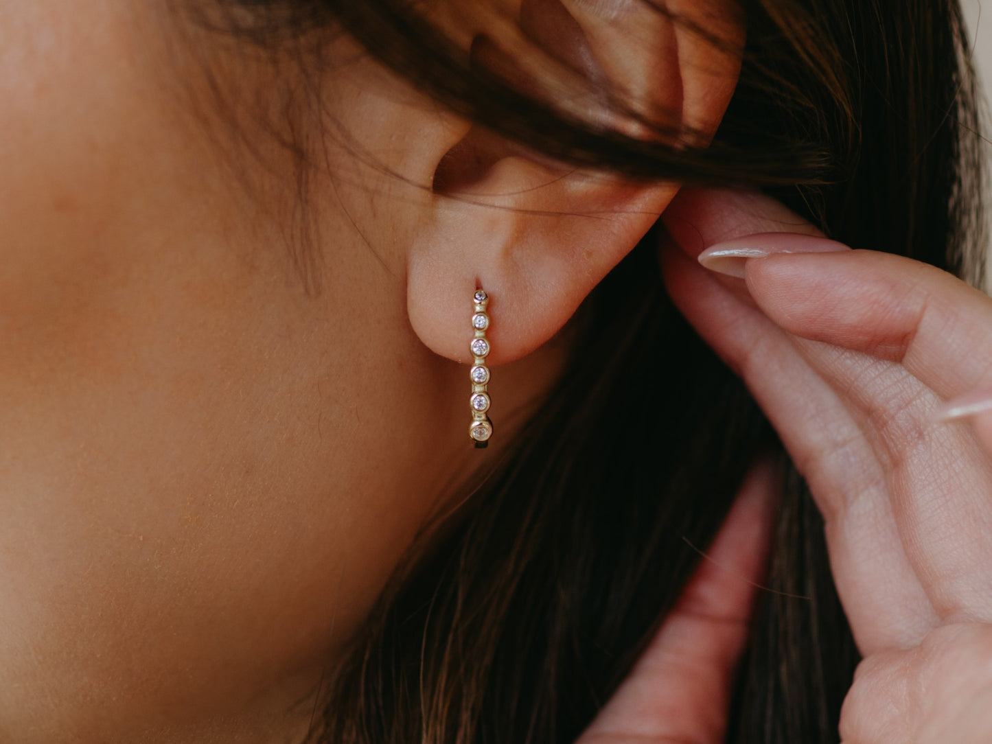 Bezel Dot Earrings