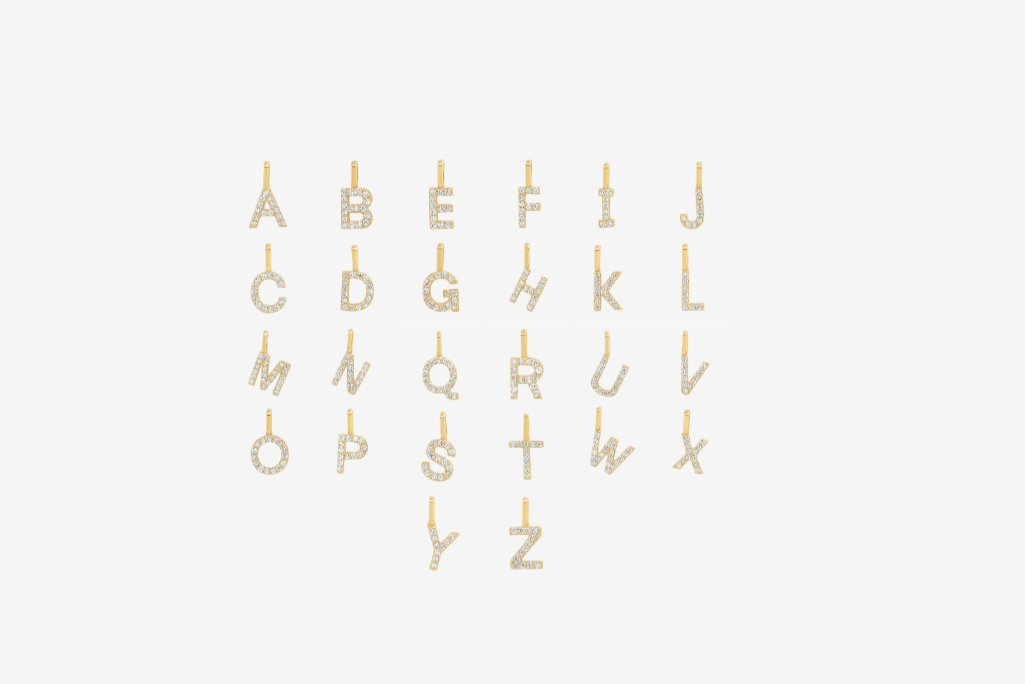 Diamond Letter Pendant