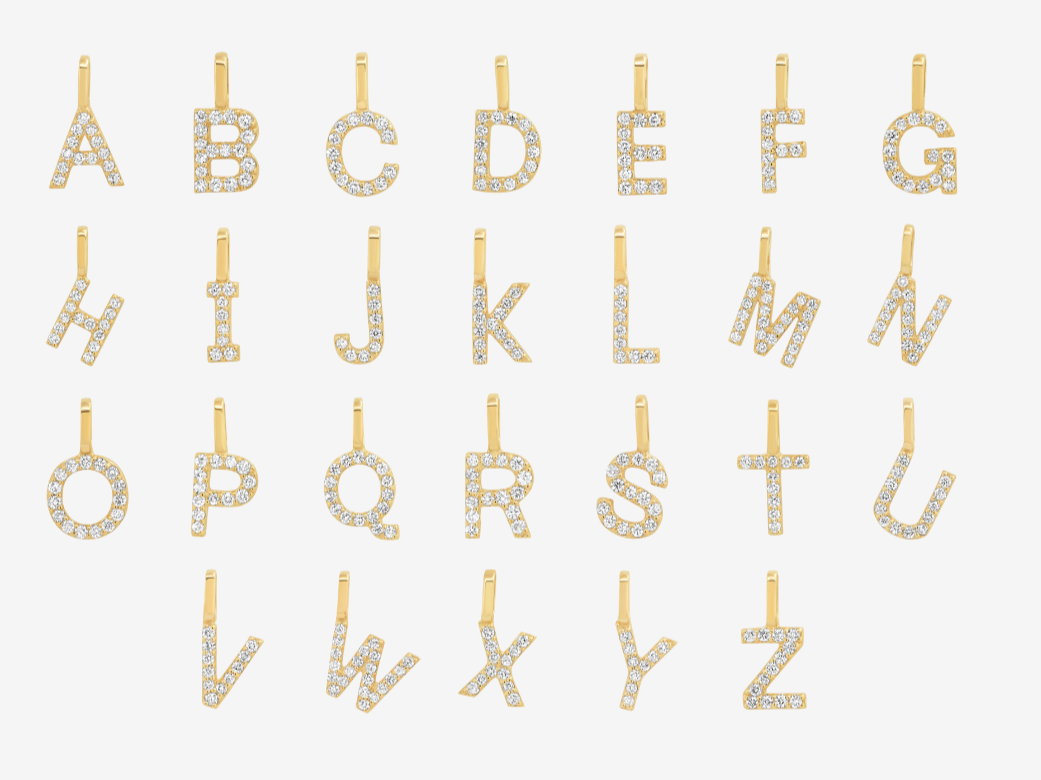 Diamond Letter Pendant