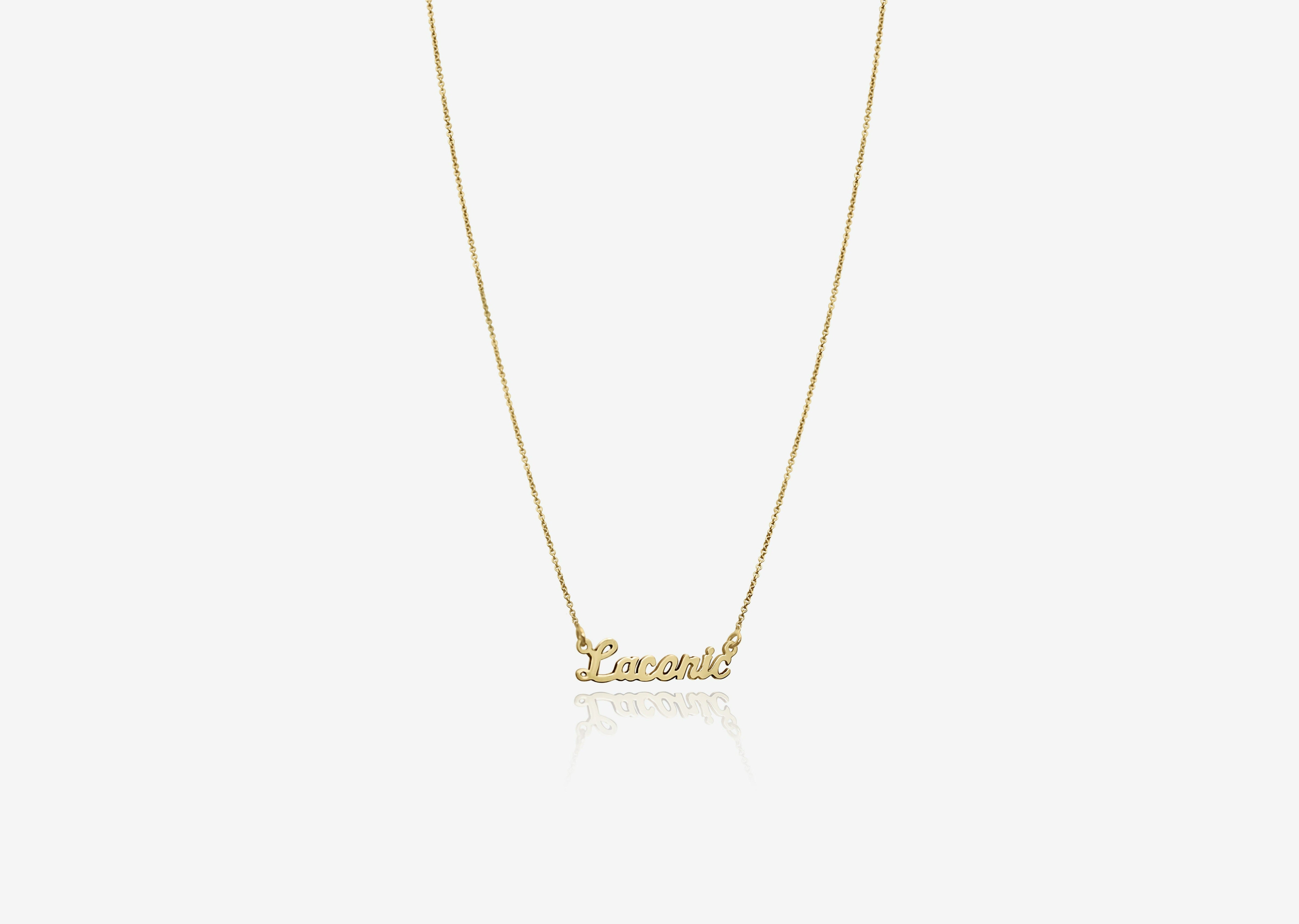 Say My Name Necklace - Gold – LACONIC Jewellery