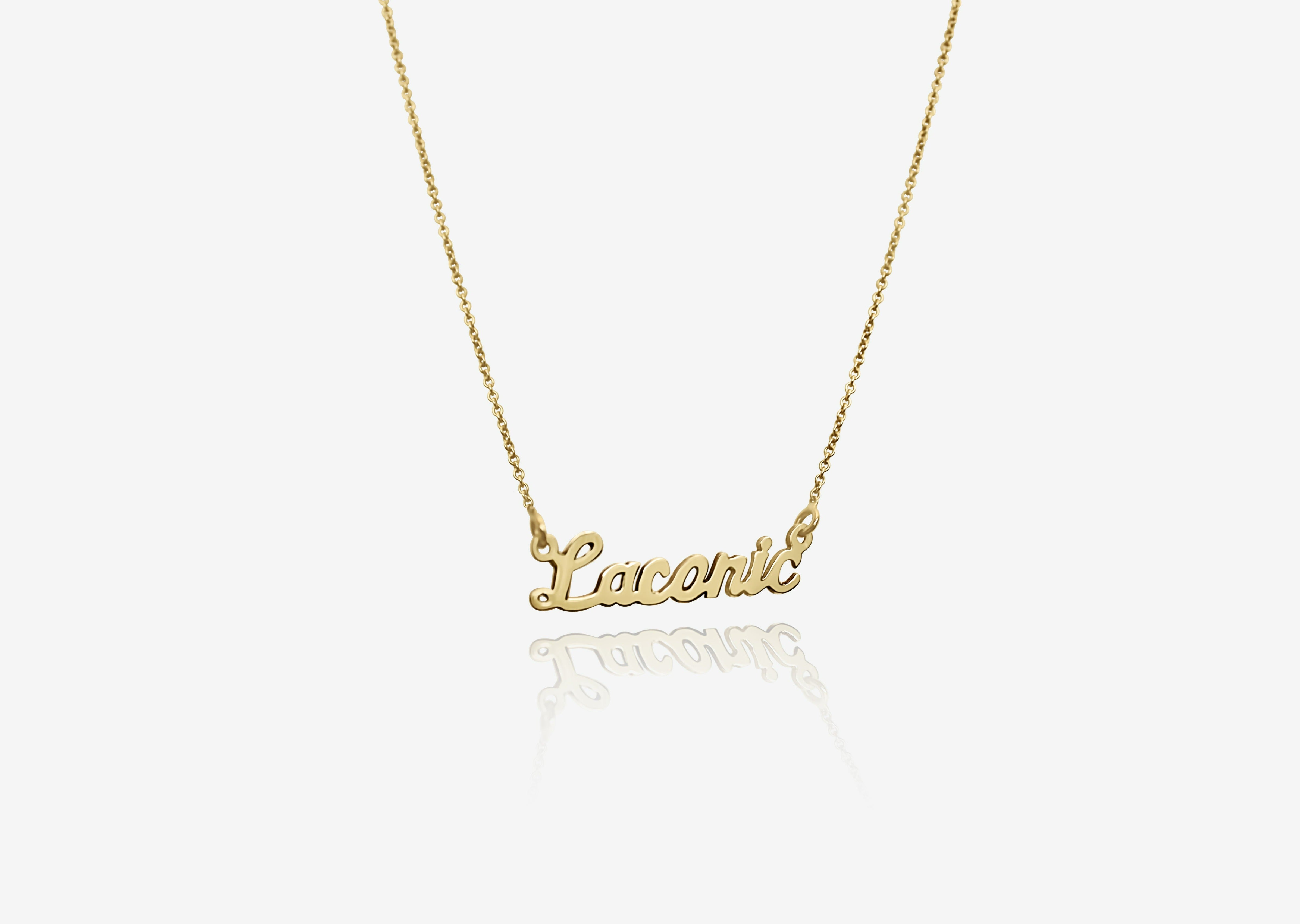 Gold vermeil deals name necklace