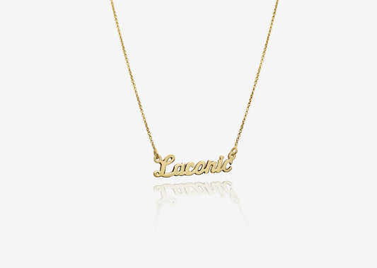 Say My Name Necklace - Gold Vermeil